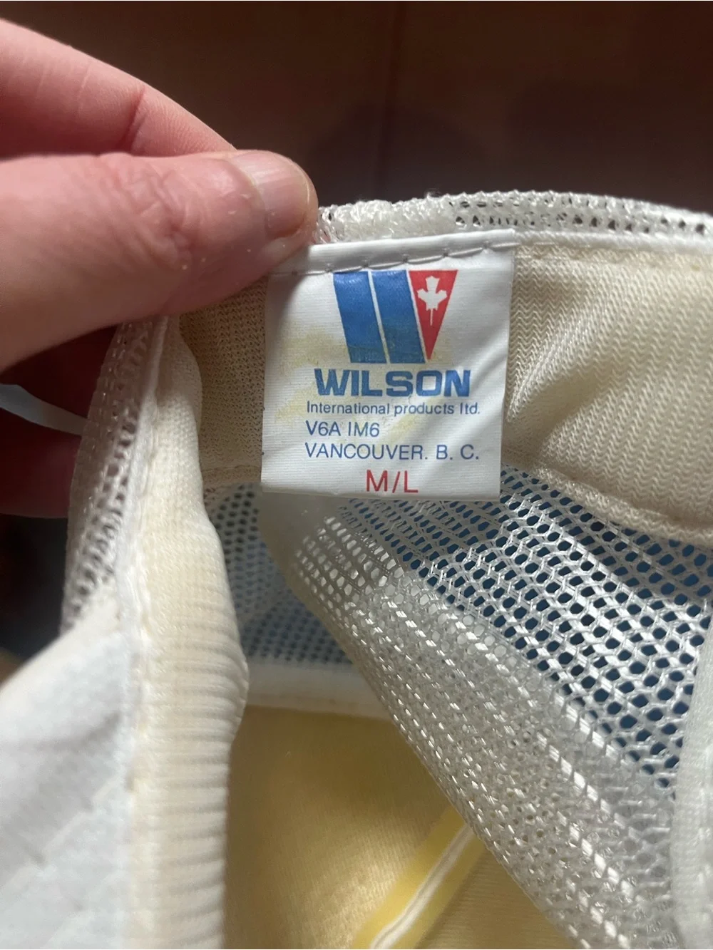 Vintage White Trucker Cap with Red Patch